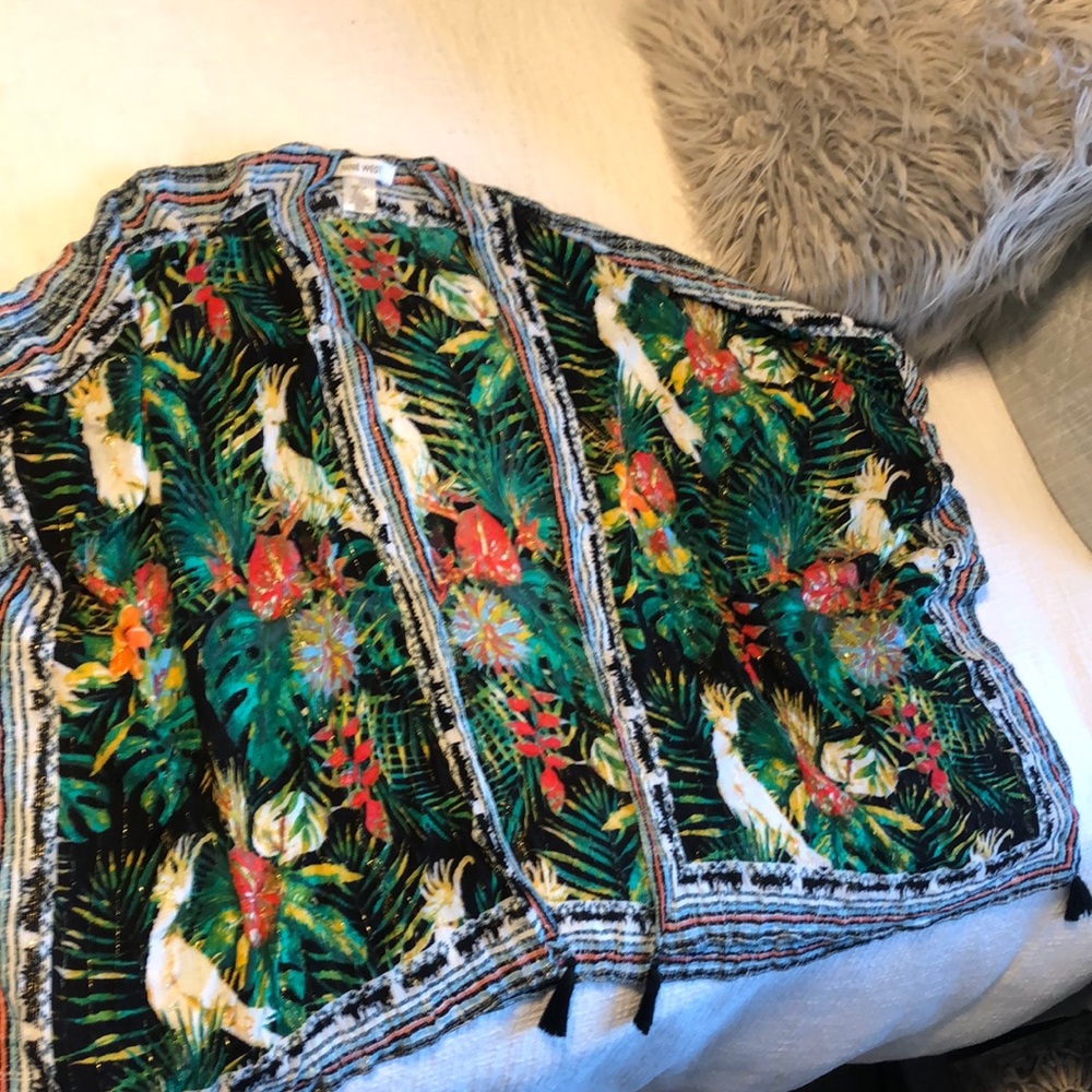 Nine West tropical Kimono with gold detailing